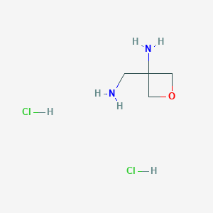 3-(Aminomethyl)oxetan-3-amine dihydrochloride chemical structure (CAS 1609345-94-9)