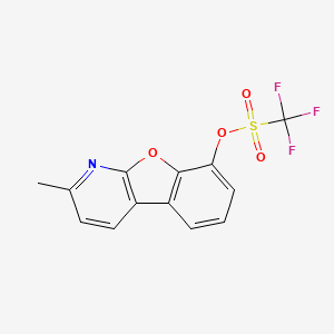 2-Methylbenzofuro[2,3-b]pyridin-8-yl trifluoromethanesulfonate chemical structure (CAS 1609373-98-9)