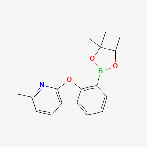 2-Methyl-8-(4,4,5,5-tetramethyl-1,3,2-dioxaborolan-2-yl)benzofuro[2,3-b]pyridine chemical structure (CAS 1609374-04-0)