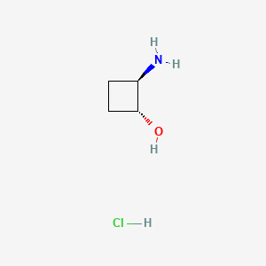 trans-2-Aminocyclobutanol hydrochloride chemical structure (CAS 1609406-69-0)
