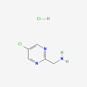(5-Chloropyrimidin-2-yl)methanamine hydrochloride chemical structure (CAS 1609409-10-0)