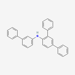 N-([1,1'-Biphenyl]-3-yl)-[1,1':3',1''-terphenyl]-4'-amine chemical structure (CAS 1609484-77-6)