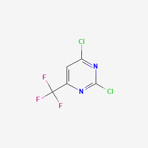 2,4-Dichloro-6-(trifluoromethyl)pyrimidine chemical structure (CAS 16097-64-6)