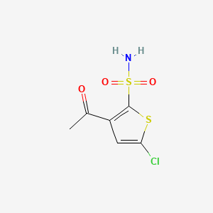 3-Acetyl-5-chlorothiophene-2-sulfonamide chemical structure (CAS 160982-10-5)