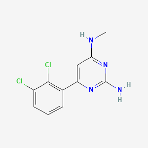6-(2,3-Dichlorophenyl)-N4-methylpyrimidine-2,4-diamine chemical structure (CAS 1609960-30-6)