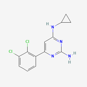N4-Cyclopropyl-6-(2,3-dichlorophenyl)pyrimidine-2,4-diamine chemical structure (CAS 1609960-31-7)