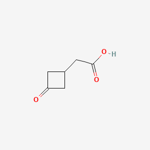 2-(3-Oxocyclobutyl)acetic acid chemical structure (CAS 1610028-25-5)