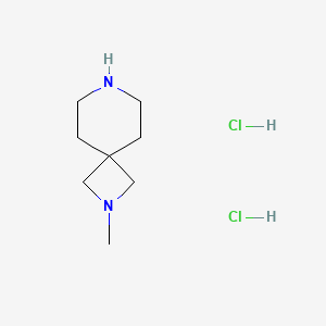 2-Methyl-2,7-diazaspiro[3.5]nonane dihydrochloride chemical structure (CAS 1610028-42-6)