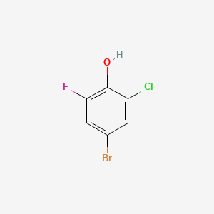 4-Bromo-2-chloro-6-fluorophenol chemical structure (CAS 161045-79-0)