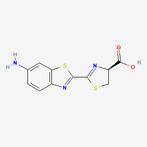 (S)-2-(6-Aminobenzo[d]thiazol-2-yl)-4,5-dihydrothiazole-4-carboxylic acid chemical structure (CAS 161055-47-6)