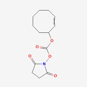 (E)-Cyclooct-2-en-1-yl (2,5-dioxopyrrolidin-1-yl) carbonate axial diastereoisomer chemical structure (CAS 1610931-22-0)