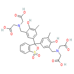 2,2',2'',2'''-((((1,1-Dioxido-3H-benzo[c][1,2]oxathiole-3,3-diyl)bis(6-hydroxy-5-methyl-3,1-phenylene))bis(methylene))bis(azanetriyl))tetraacetic acid chemical structure (CAS 1611-35-4)