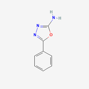 5-Phenyl-1,3,4-oxadiazol-2-amine chemical structure (CAS 1612-76-6)