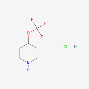 4-(Trifluoromethoxy)piperidine hydrochloride chemical structure (CAS 1612172-50-5)
