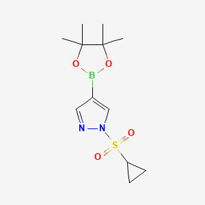 1-(Cyclopropanesulfonyl)-4-(tetramethyl-1,3,2-dioxaborolan-2-yl)-1h-pyrazole chemical structure (CAS 1612172-62-9)