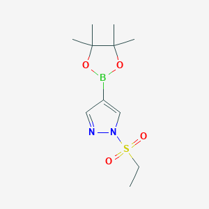1-(Ethylsulfonyl)-4-(4,4,5,5-tetramethyl-1,3,2-dioxaborolan-2-yl)-1H-pyrazole chemical structure (CAS 1612173-68-8)