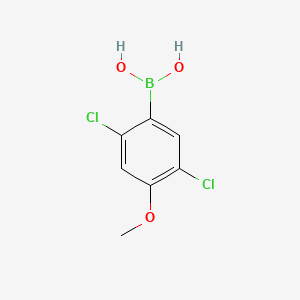 (2,5-Dichloro-4-methoxyphenyl)boronic acid chemical structure (CAS 1612184-34-5)