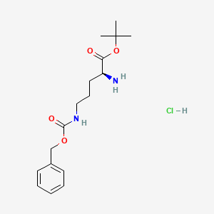 tert-Butyl (S)-2-amino-5-(((benzyloxy)carbonyl)amino)pentanoate hydrochloride chemical structure (CAS 161234-80-6)