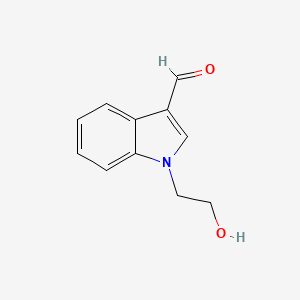 1-(2-Hydroxyethyl)-1H-indole-3-carbaldehyde chemical structure (CAS 161261-55-8)