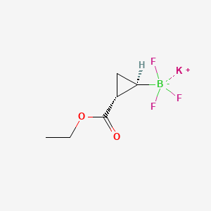 Rel-potassium ((1R,2R)-2-(ethoxycarbonyl)cyclopropyl)trifluoroborate chemical structure (CAS 1612792-88-7)
