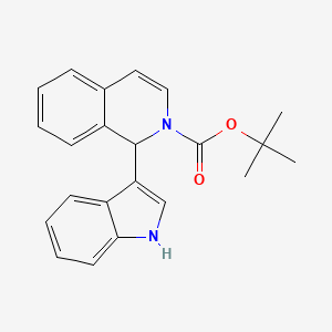 tert-Butyl 1-(1H-indol-3-yl)isoquinoline-2(1H)-carboxylate chemical structure (CAS 1612888-20-6)