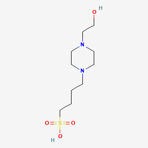 4-(4-(2-Hydroxyethyl)piperazin-1-yl)butane-1-sulfonic acid chemical structure (CAS 161308-36-7)
