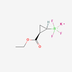 Potassium rel-((1R,2S)-2-(ethoxycarbonyl)cyclopropyl)trifluoroborate chemical structure (CAS 1613220-84-0)