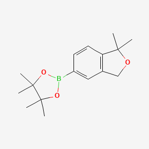 2-(1,1-Dimethyl-1,3-dihydroisobenzofuran-5-yl)-4,4,5,5-tetramethyl-1,3,2-dioxaborolane chemical structure (CAS 1613260-40-4)