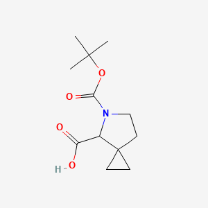5-(tert-Butoxycarbonyl)-5-azaspiro[2.4]heptane-4-carboxylic acid chemical structure (CAS 1613292-78-6)
