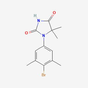 1-(4-Bromo-3,5-dimethylphenyl)-5,5-dimethylimidazolidine-2,4-dione chemical structure (CAS 1613373-40-2)