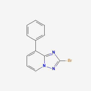 2-Bromo-8-phenyl-[1,2,4]triazolo[1,5-a]pyridine chemical structure (CAS 1613380-42-9)