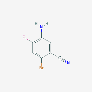 5-Amino-2-bromo-4-fluorobenzonitrile chemical structure (CAS 1613386-27-8)