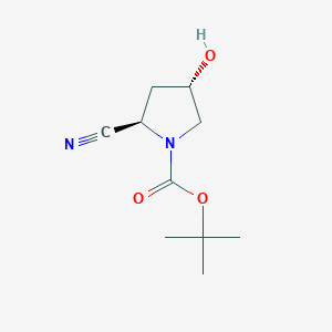 (2R,4S)-tert-Butyl 2-cyano-4-hydroxypyrrolidine-1-carboxylate chemical structure (CAS 1613482-42-0)