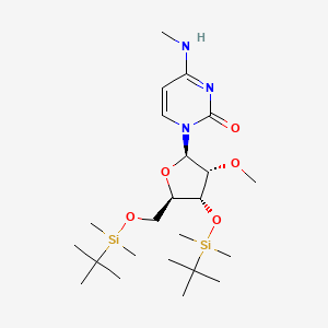 1-((2R,3R,4R,5R)-4-((tert-Butyldimethylsilyl)oxy)-5-(((tert-butyldimethylsilyl)oxy)methyl)-3-methoxytetrahydrofuran-2-yl)-4-(methylamino)pyrimidin-2(1H)-one chemical structure (CAS 1613530-40-7)