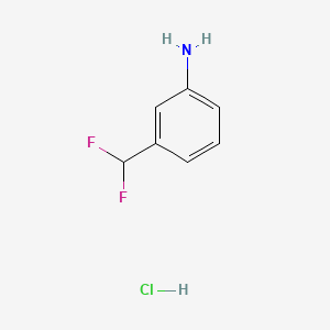 3-(Difluoromethyl)aniline hydrochloride chemical structure (CAS 161363-34-4)