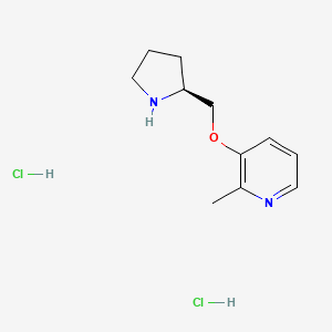 (S)-2-Methyl-3-(pyrrolidin-2-ylmethoxy)pyridine dihydrochloride chemical structure (CAS 161416-61-1)