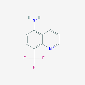 8-(Trifluoromethyl)quinolin-5-amine chemical structure (CAS 161431-57-8)