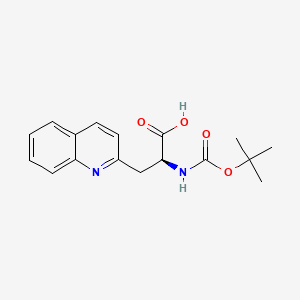(S)-2-((tert-Butoxycarbonyl)amino)-3-(quinolin-2-yl)propanoic acid chemical structure (CAS 161453-37-8)