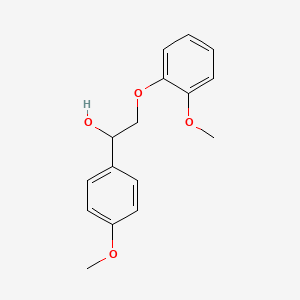 2-(2-Methoxyphenoxy)-1-(4-methoxyphenyl)ethanol chemical structure (CAS 161470-31-1)
