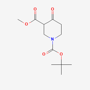 1-tert-Butyl 3-methyl 4-oxopiperidine-1,3-dicarboxylate chemical structure (CAS 161491-24-3)