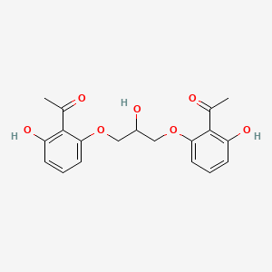 1,1'-(((2-Hydroxypropane-1,3-diyl)bis(oxy))bis(2-hydroxy-6,1-phenylene))diethanone chemical structure (CAS 16150-44-0)