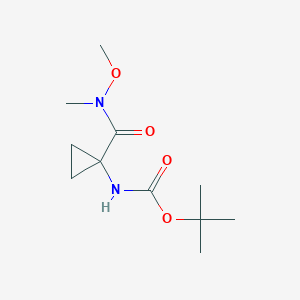 tert-Butyl (1-(methoxy(methyl)carbamoyl)cyclopropyl)carbamate chemical structure (CAS 161521-10-4)
