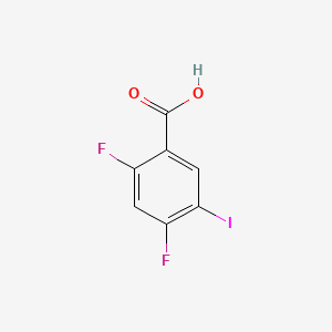 2,4-Difluoro-5-iodobenzoic acid chemical structure (CAS 161531-51-7)