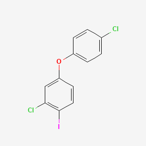 2-Chloro-4-(4-chlorophenoxy)-1-iodobenzene chemical structure (CAS 1615678-81-3)