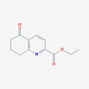 Ethyl 5-oxo-5,6,7,8-tetrahydroquinoline-2-carboxylate chemical structure (CAS 1616071-22-7)