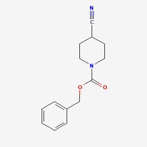 Benzyl 4-cyanopiperidine-1-carboxylate chemical structure (CAS 161609-84-3)