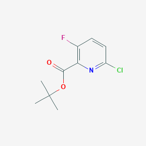 tert-Butyl 6-chloro-3-fluoropicolinate chemical structure (CAS 1616378-54-1)
