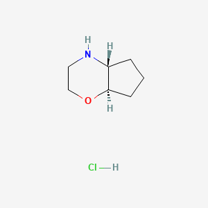 rel-(4aR,7aR)-Octahydrocyclopenta[b][1,4]oxazine hydrochloride chemical structure (CAS 1616436-40-8)