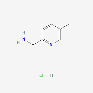 (5-Methylpyridin-2-yl)methanamine hydrochloride chemical structure (CAS 161647-06-9)