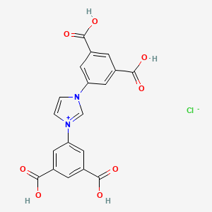 1,3-Bis(3,5-dicarboxyphenyl)-1H-imidazol-3-ium chloride chemical structure (CAS 1616577-91-3)